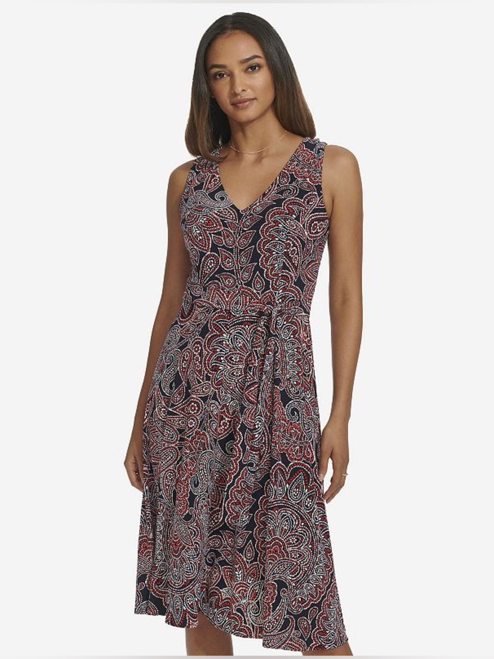 Harper Rose Sleeveless V-Neck Fit & Flare Midi Dress